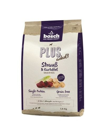 BOSCH Plus Hrana uscata cu strut & cartofi pentru cainii junior cu intolerante alimentare 12.5 kg