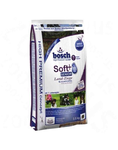 BOSCH Soft Senior Hrana uscata cu carne de capra si cartofi pentru cainii senior 12,5 kg
