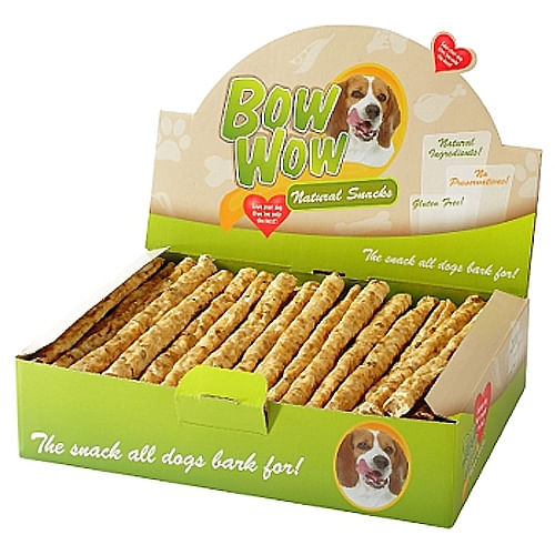 Bow Wow Natural Stick cu Vita si Plaman, 22 cm, 50 buc - poza 1