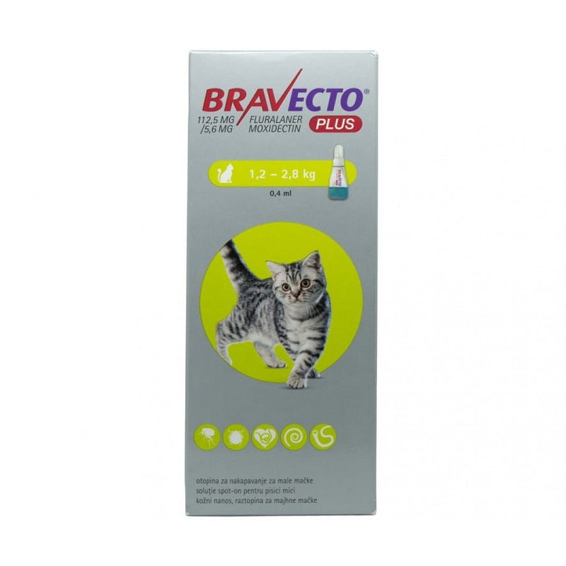 Bravecto Plus Pisica, 1 pipeta