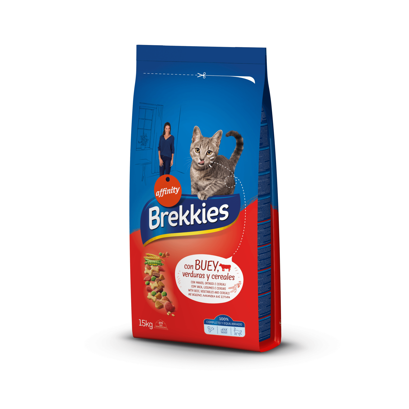 Brekkies Cat Excel Mix Vita, 15 kg - poza 3