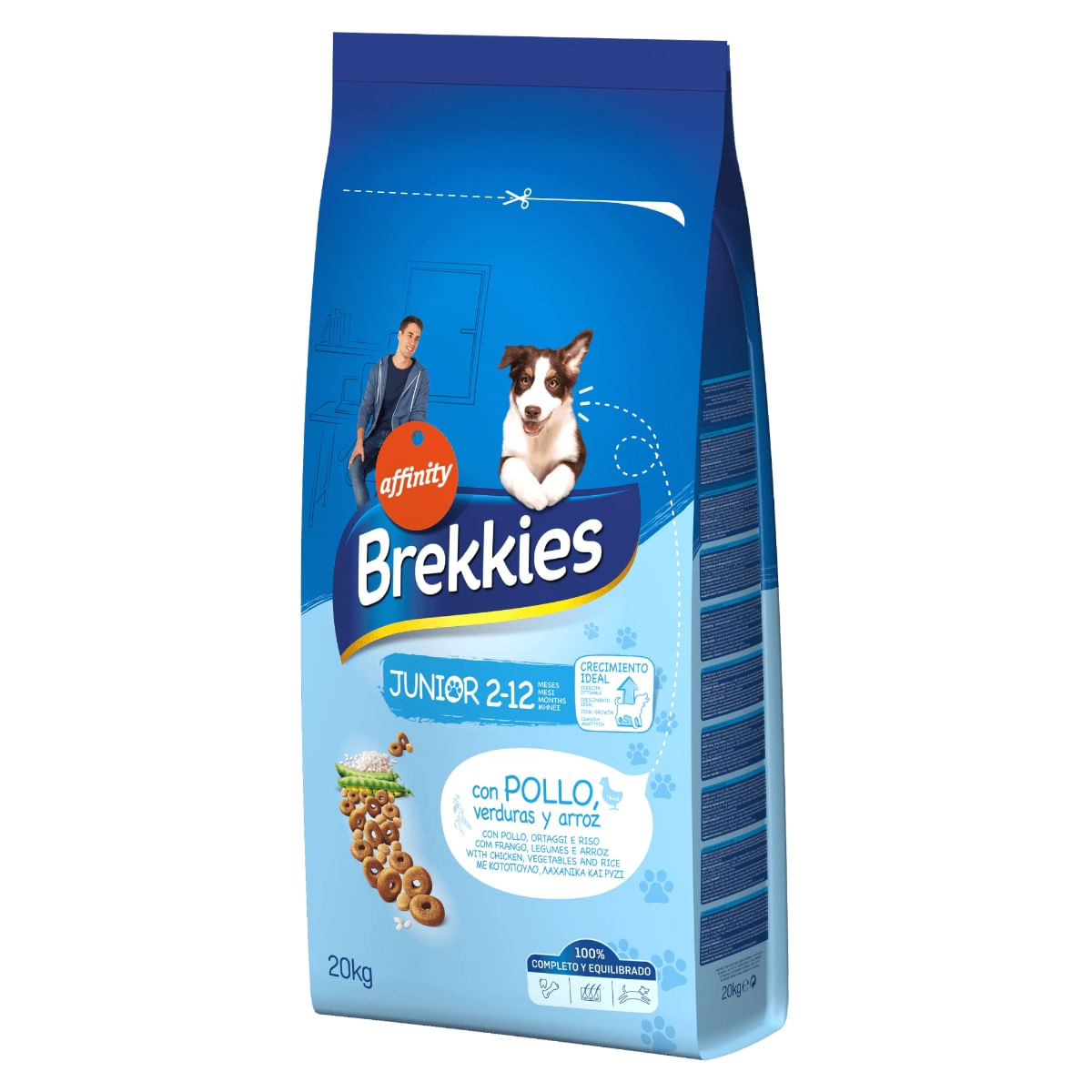 BREKKIES Excel Junior Original, Pui, hrană uscată câini junior, 20kg - poza 1
