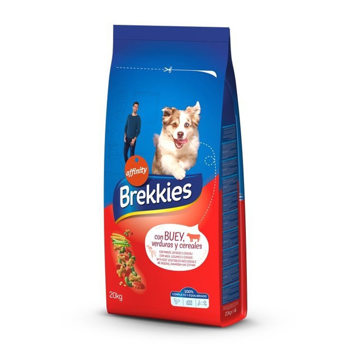 BREKKIES Excel Mix, Vită, hrană uscată câini, 20kg - poza 1