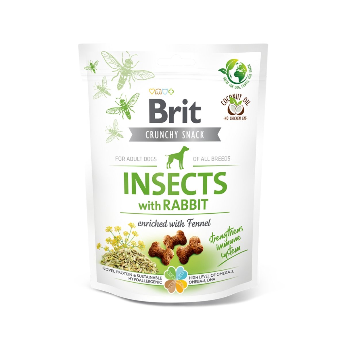 BRIT Care Crunchy Cracker, Insecte și Iepure cu Chimen, recompense fără cereale câini, 200g - poza 1