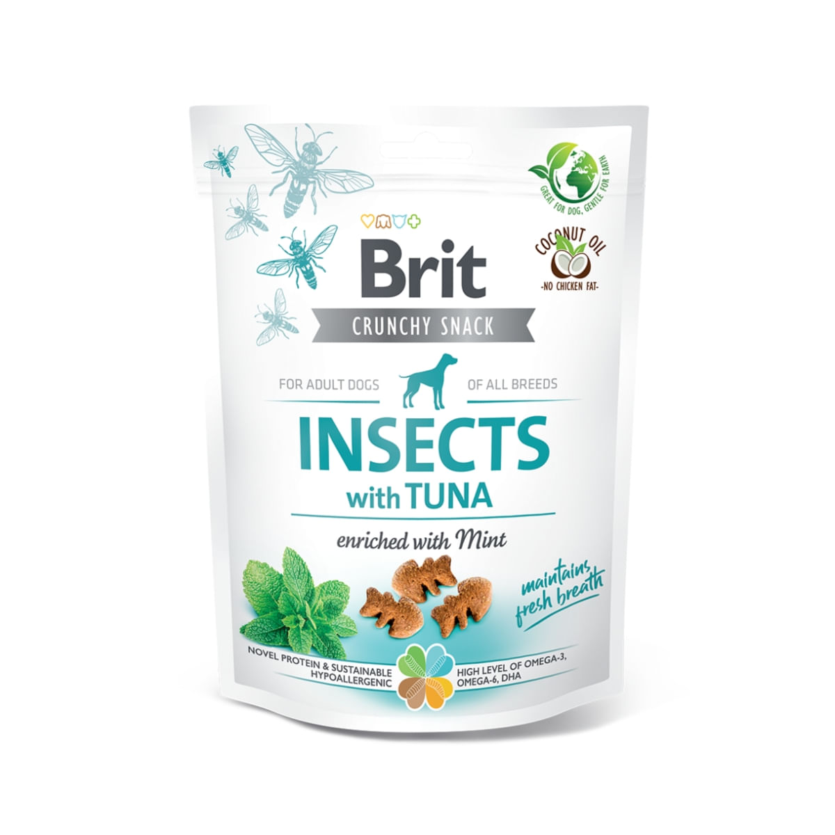 BRIT Care Crunchy Cracker, Insecte și Ton cu Mentă, recompense fără cereale câini, 200g - poza 2