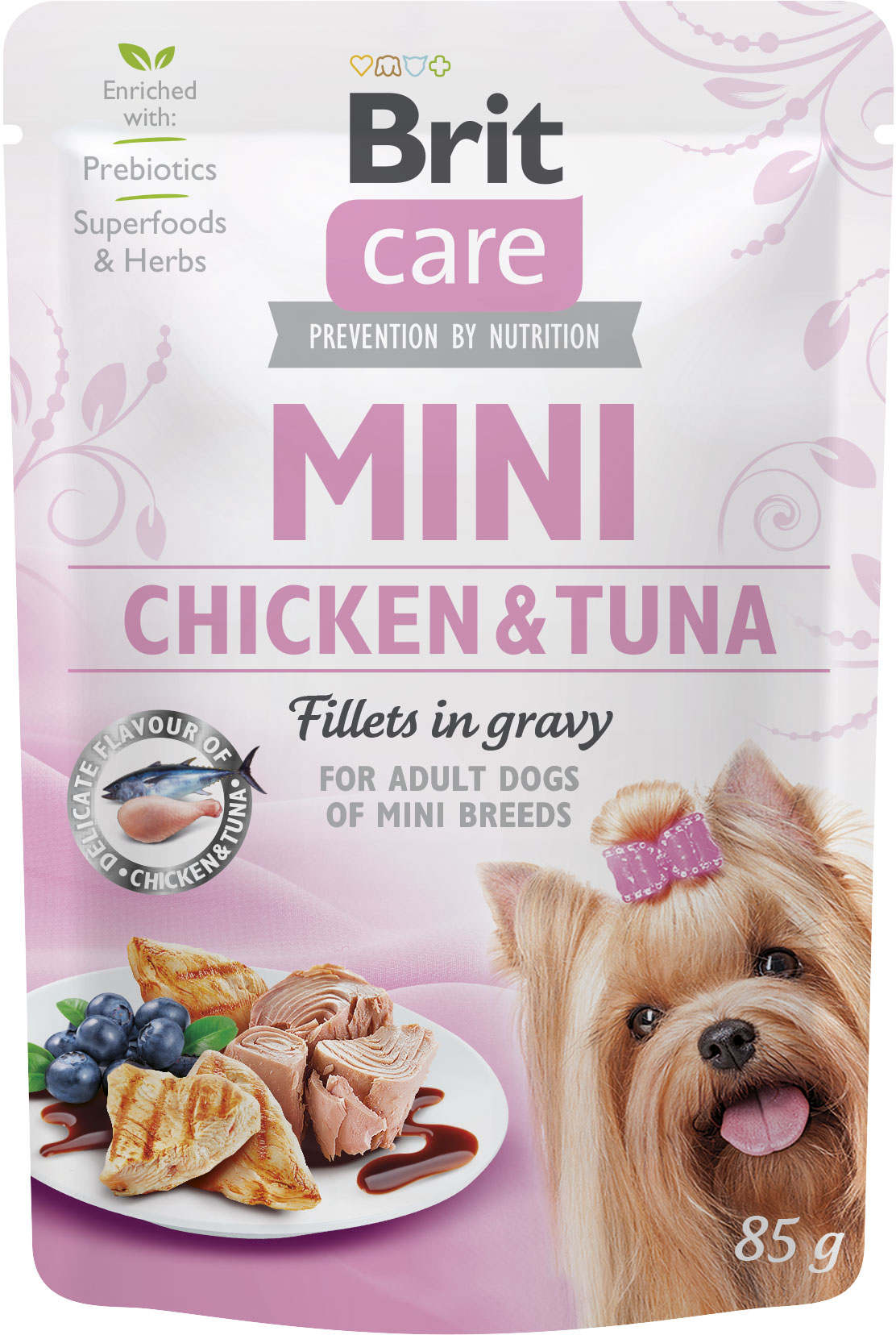 BRIT CARE Dog Mini Plic, File de pui şi ton, în sos 85g