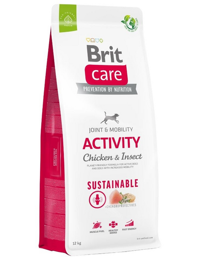 BRIT Care Dog Sustainable Activity Chicken & Insect Hrana uscata caini, cu pui si insecte 12 kg