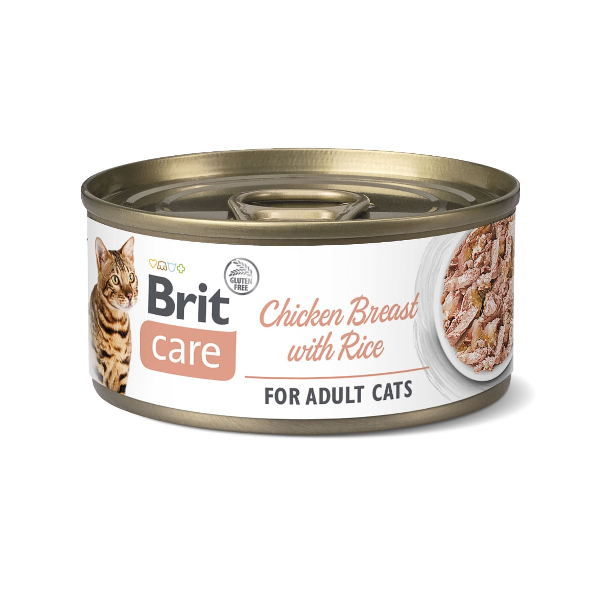 BRIT Care Fillets, Pui cu Orez, conservă hrană umedă conținut redus cereale pisici, (în suc propriu), 70g - poza 1