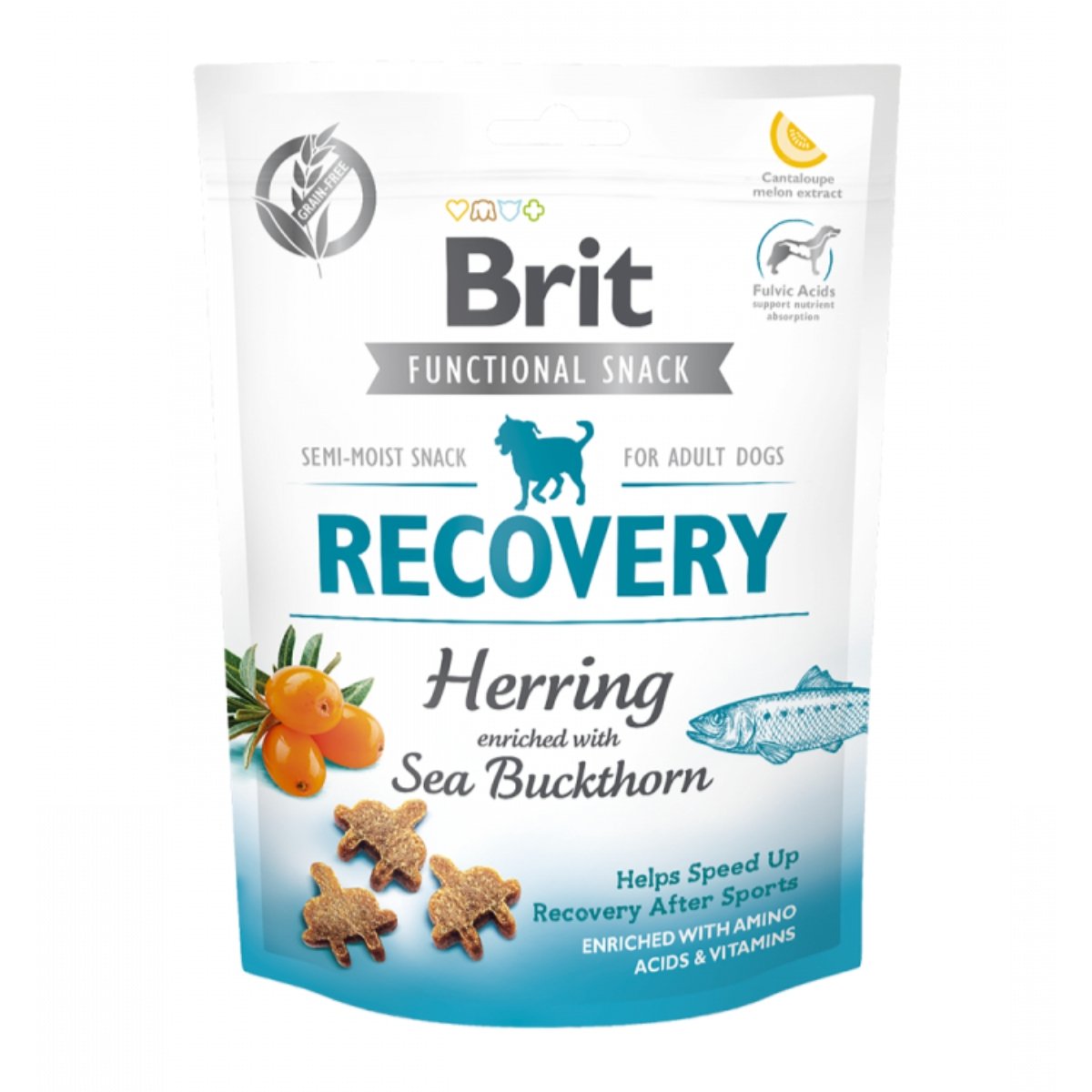 BRIT Care Functional Snack Recovery, Hering cu Cătină albă, recompense funționale fără cereale câini, convalescență, 150g - poza 1