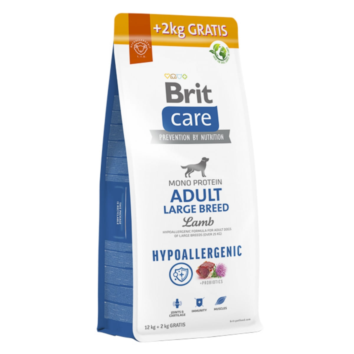 BRIT Care Hypoallergenic, L-XL, Miel, hrană uscată monoproteică câini, sistem imunitar & alergii BRIT Care Hypoallergenic Adult Large Breed, L-XL, Miel hrană uscată monoproteică câini, sistem imunitar & alergii, 12kg + 2kg GRATUIT - poza 2
