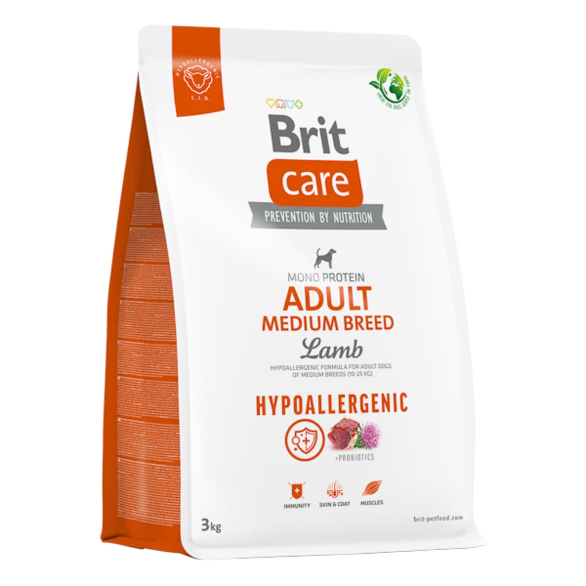 BRIT Care Hypoallergenic, M, Miel, hrană uscată monoproteică câini, sistem imunitar & alergii BRIT Care Hypoallergenic Adult Medium Breed, M, Miel, hrană uscată monoproteică câini, sistem imunitar & alergii, 3kg - poza 1