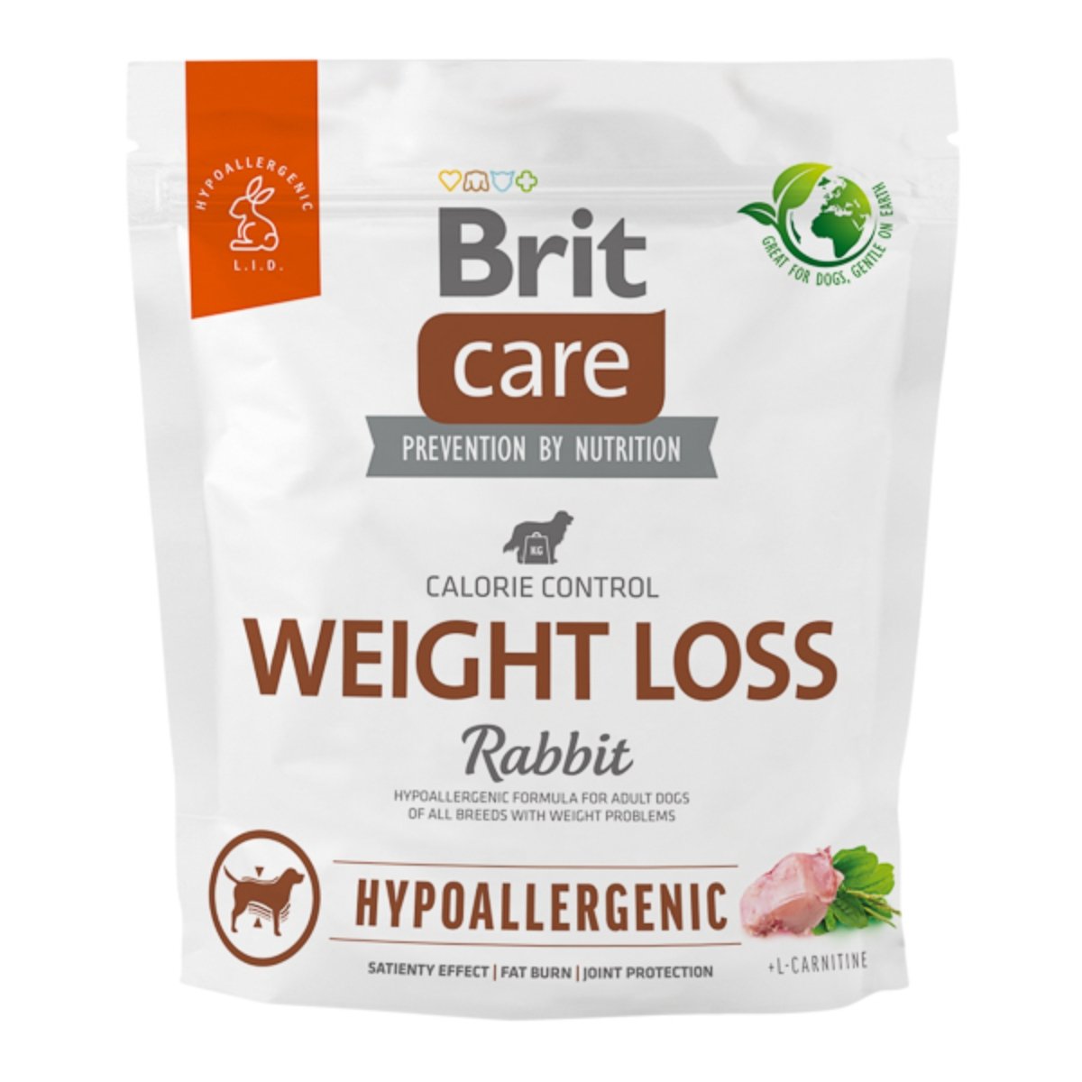 BRIT Care Hypoallergenic Weight loss, XS-XL, Iepure, hrană uscată câini, sistem imunitar & alergii, obezitate, 1kg - poza 2