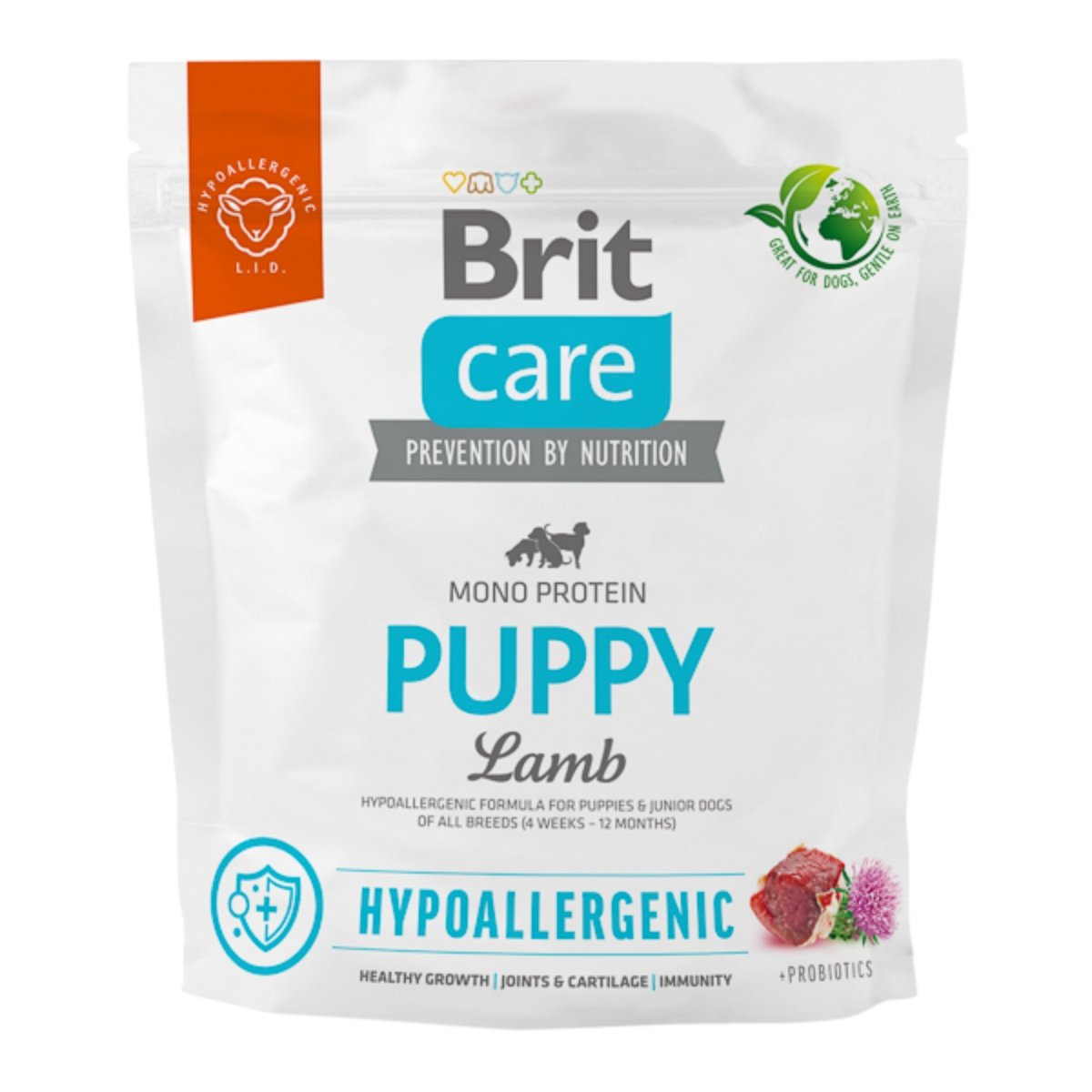 BRIT Care Hypoallergenic, XS-XL, Miel, hrană uscată monoproteică câini junior, sistem imunitar & alergii BRIT Care Hypoallergenic Puppy, XS-XL, Miel, hrană uscată monoproteică câini junior, sistem imunitar & alergii, 1kg - poza 2
