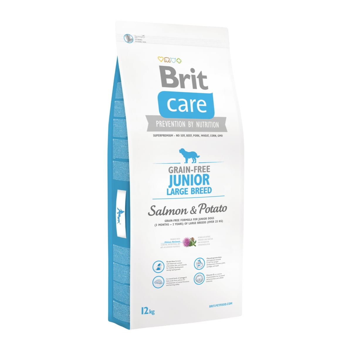 BRIT Care Junior Large Breed, L-XL, Somon cu Cartofi, hrană uscată fără cereale câini junior, 12kg - poza 1