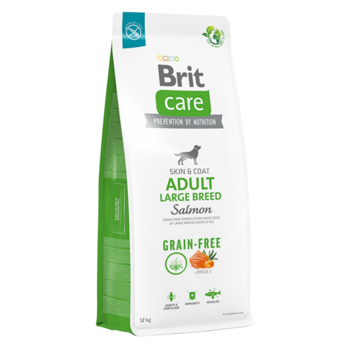 BRIT Care, L-XL, Somon, hrană uscată fără cereale câini, piele & blană BRIT Care Grain-Free Adult Large Breed, L-XL, Somon, hrană uscată fără cereale câini, piele & blană, 12kg - poza 1