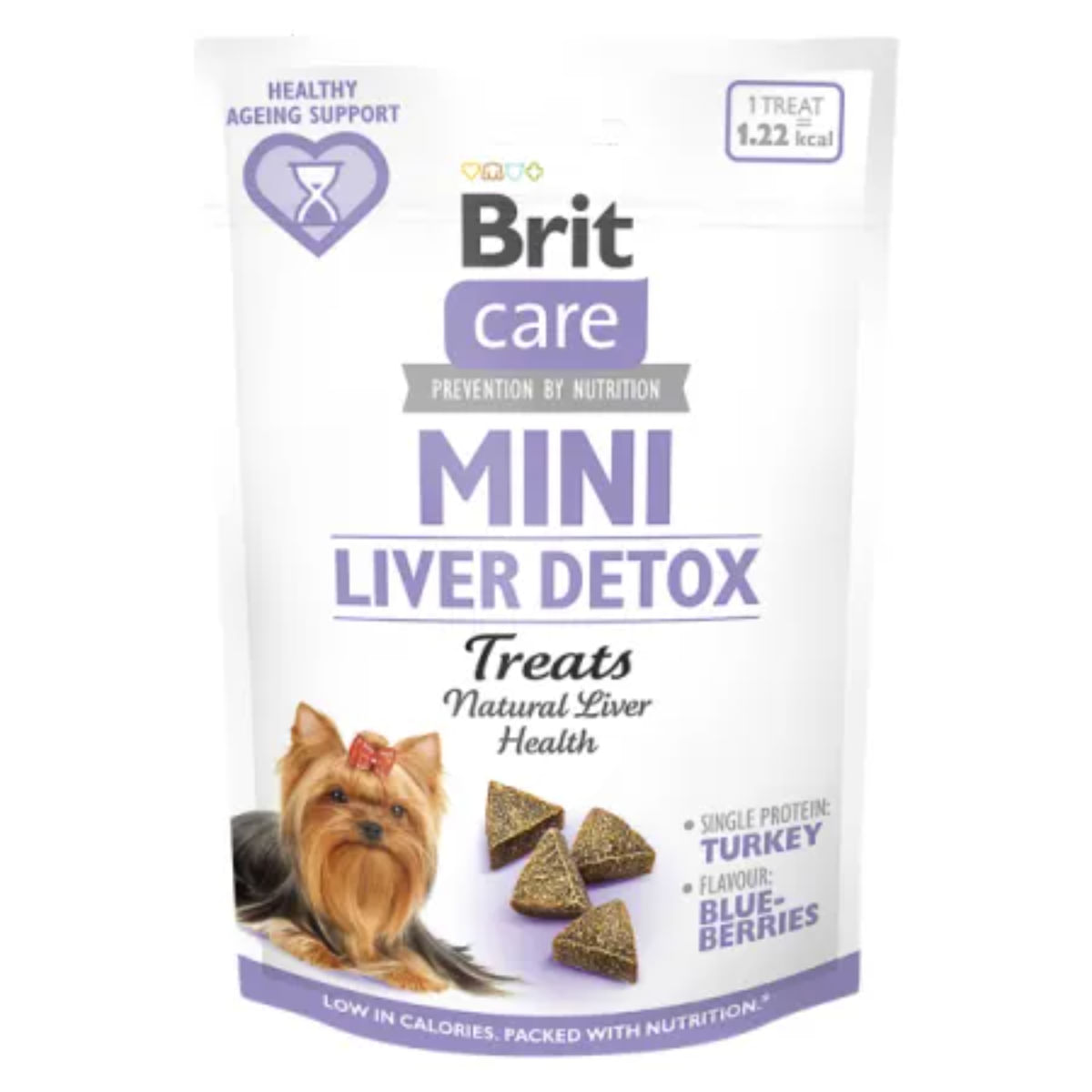 BRIT Care Mini Liver Detox, XS-S, Curcan și Afine, punguță recompense funcționale fără cereale câini, sistem digestiv, 50g - poza 1
