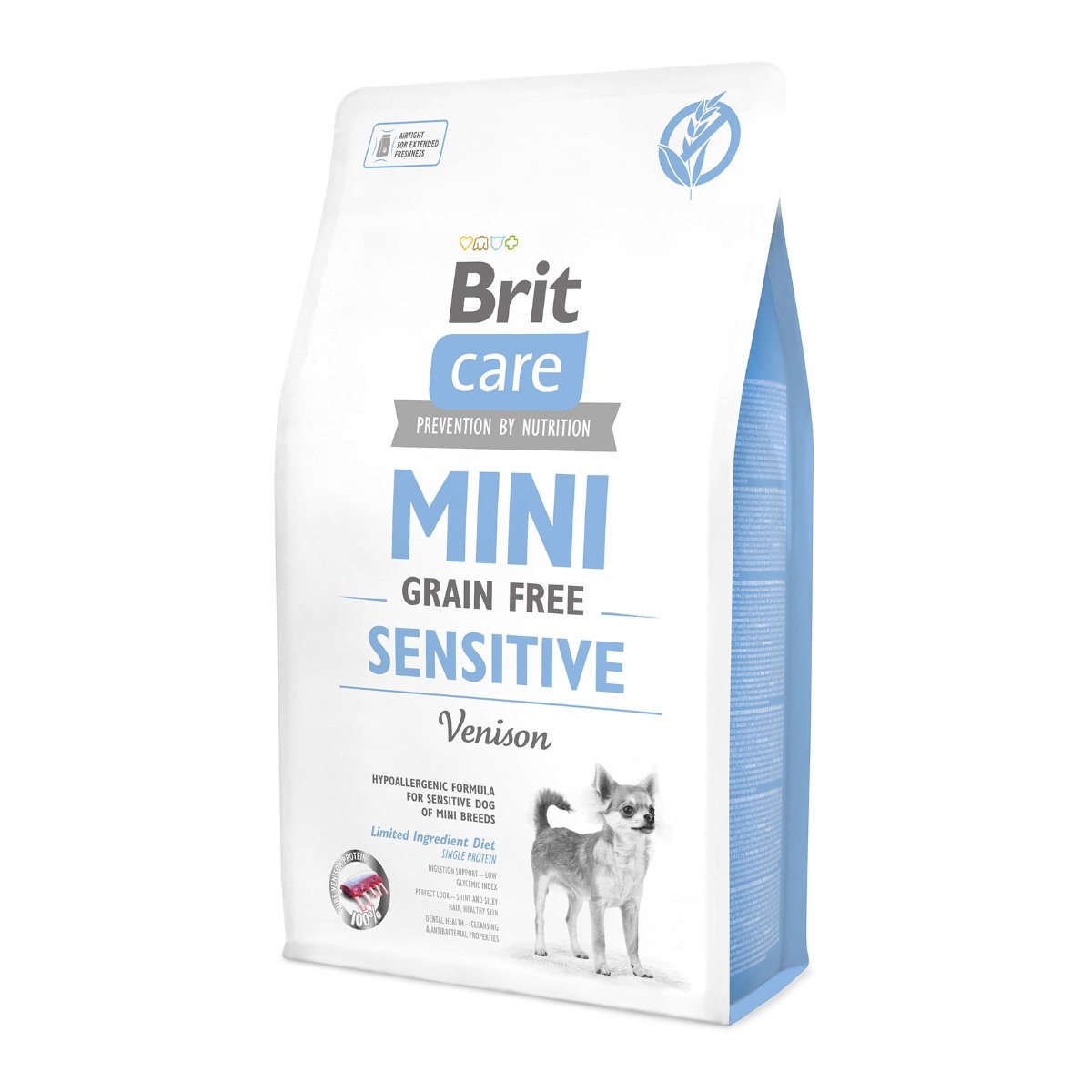 BRIT Care Mini Sensitive, XS-S, Vânat, hrană uscată fără cereale câini, sensibilităţi digestive, 2kg - poza 1