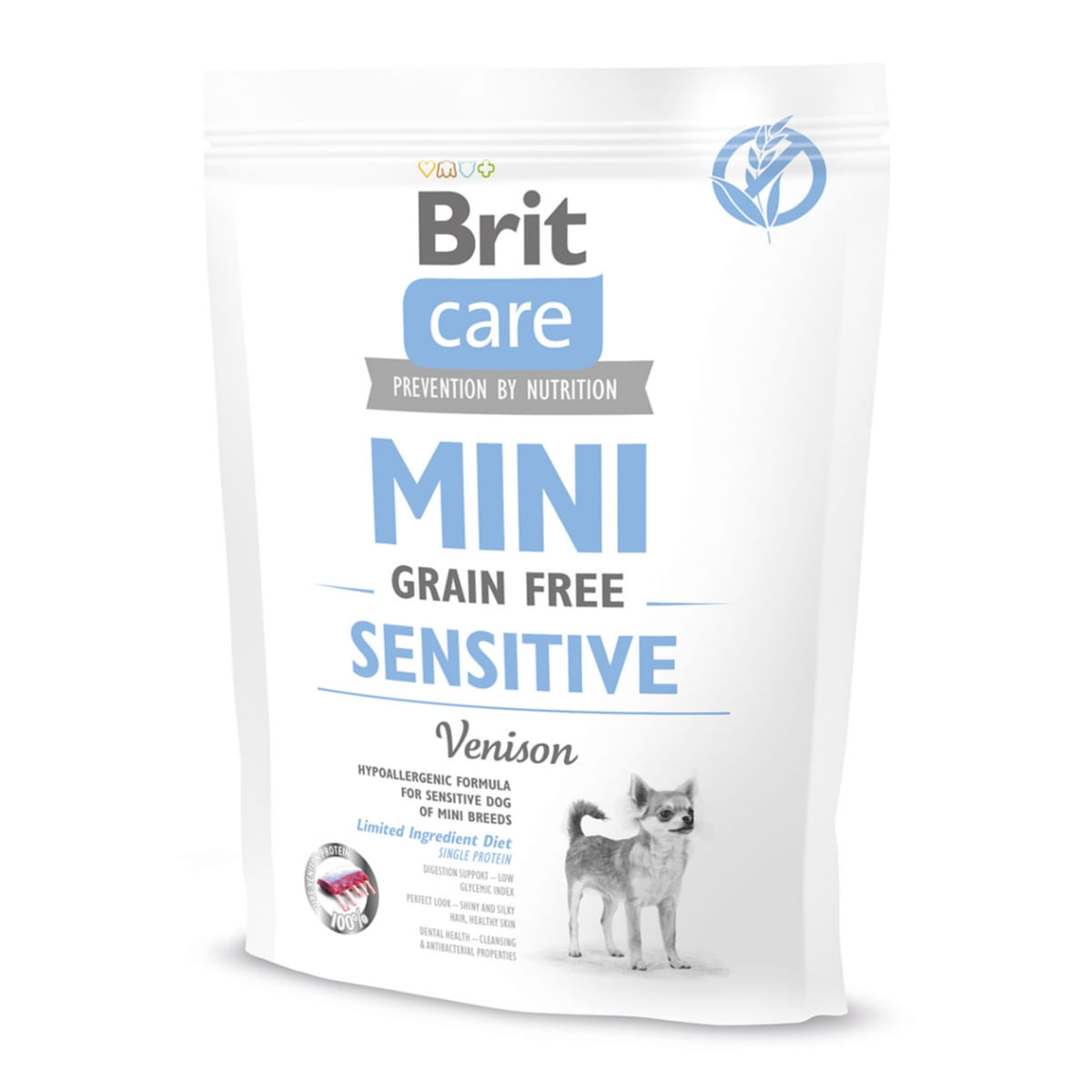BRIT Care Mini Sensitive, XS-S, Vânat, hrană uscată fără cereale câini, sensibilităţi digestive, 400g - poza 2