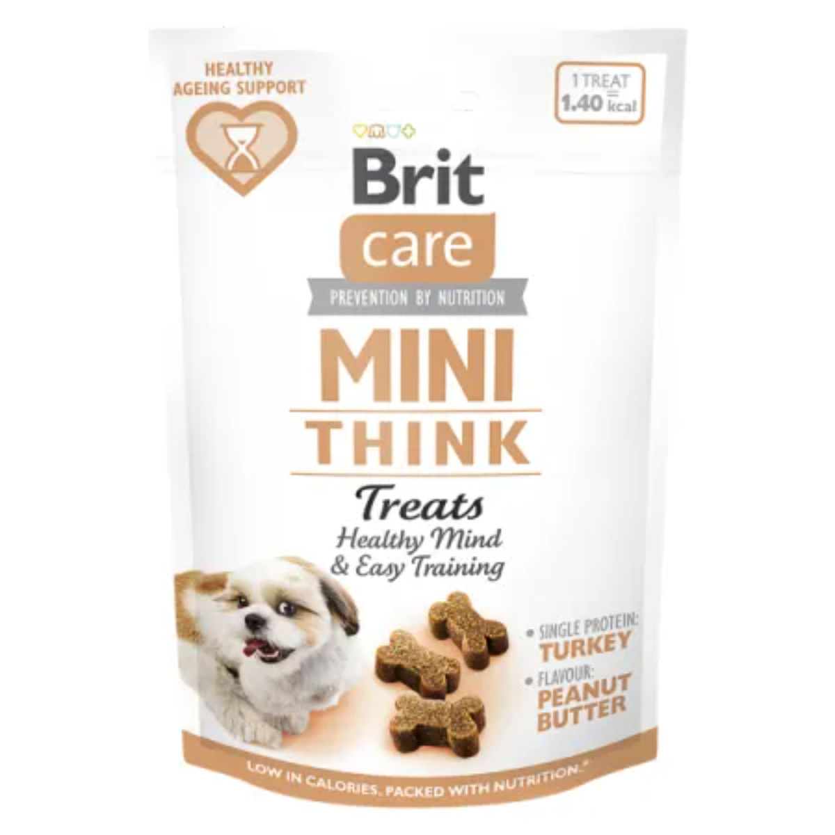 BRIT Care Mini Think, XS-S, Curcan, punguță recompense funcționale fără cereale câini, sistem nervos & calmante, 50g - poza 2