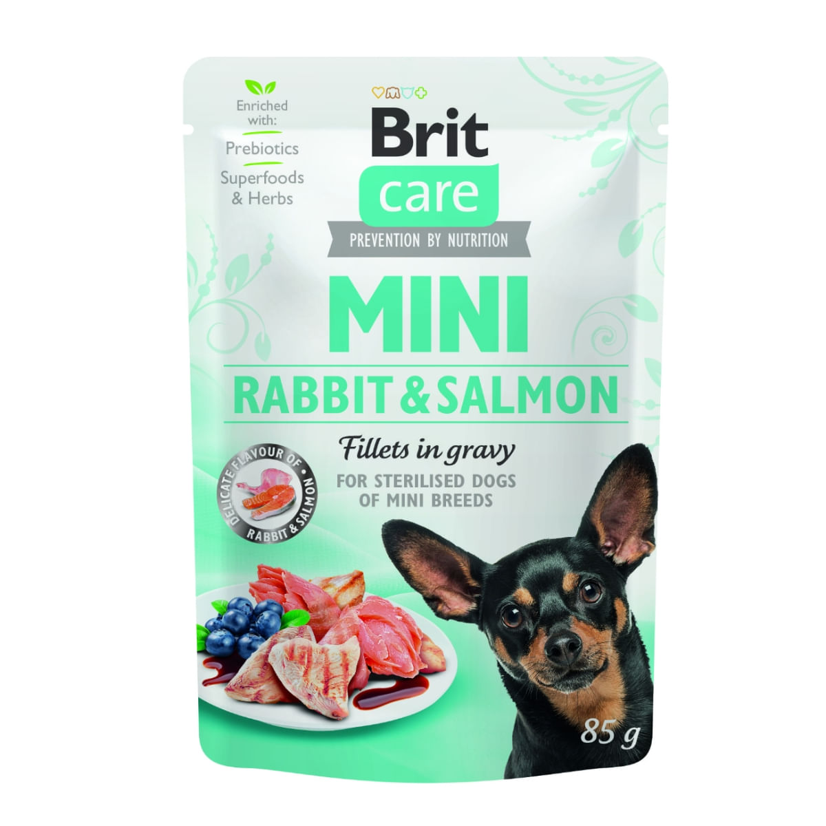 BRIT Care Mini, XS-S, File Iepure și Somon, plic hrană umedă câini, (în sos), 85g - poza 2