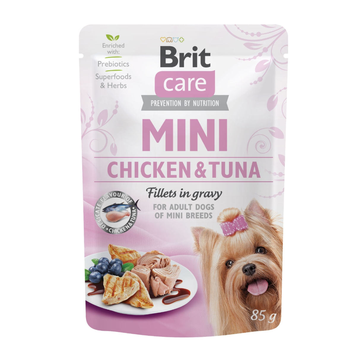 BRIT Care Mini, XS-S, File Pui și Ton, hrană umedă câini, (în sos) BRIT Care Mini, XS-S, File Pui și Ton, plic hrană umedă câini, (în sos), 85g - poza 2