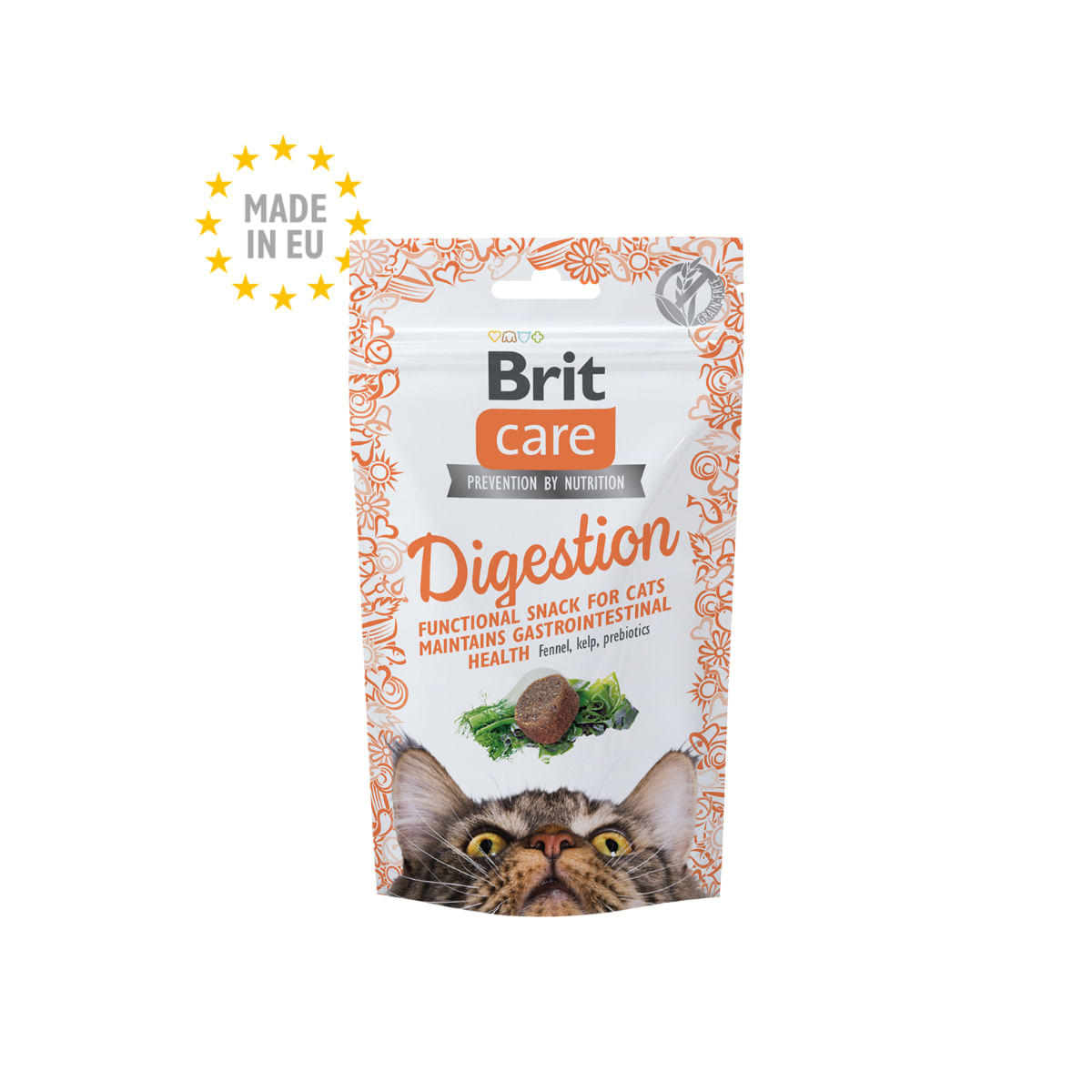 BRIT Care Snack Digestion, Ton și Pui, punguță recompense funcționale pisici, sistem digestiv, 50g - poza 2