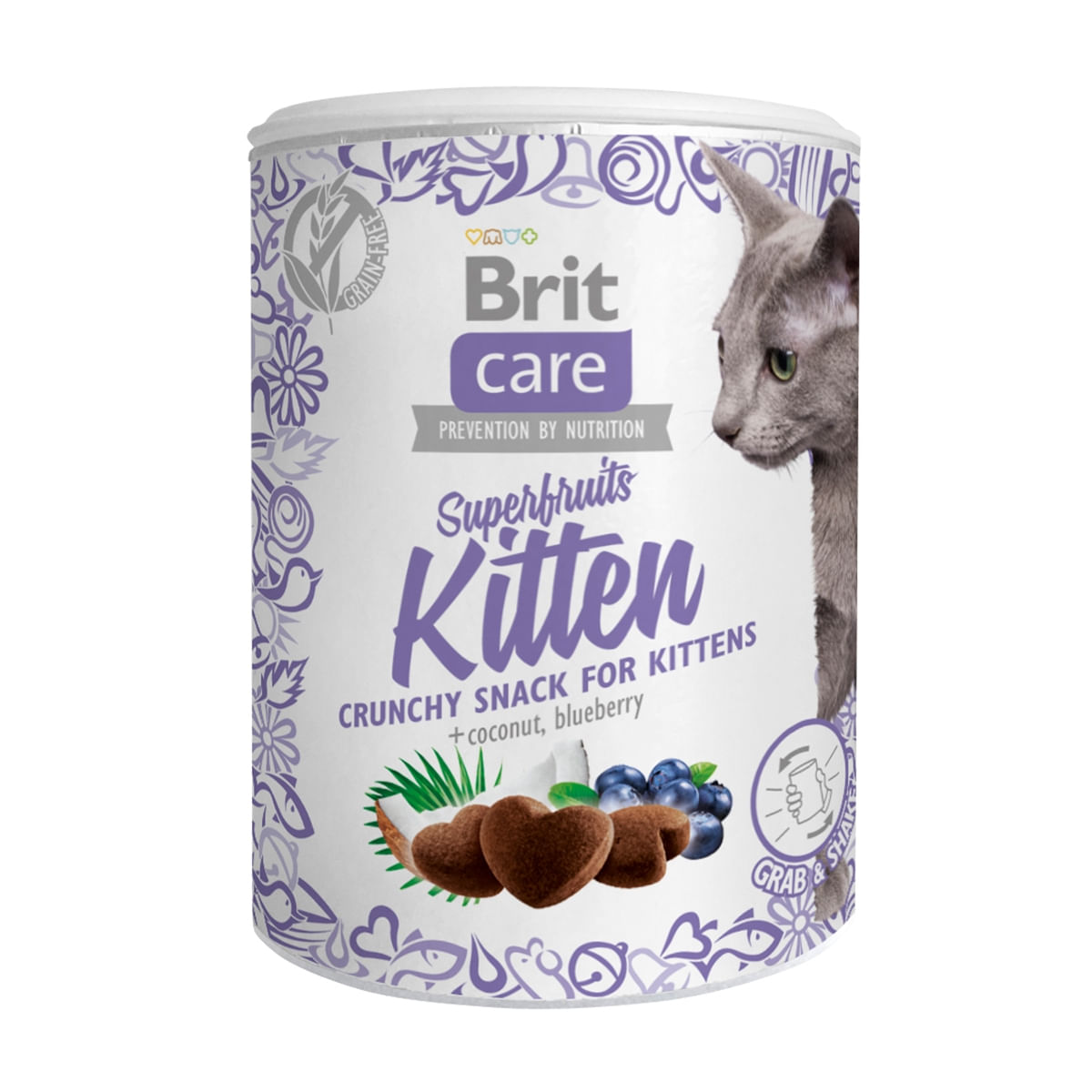 BRIT Care Snack Superfruits Kitten, Pui, recompense fără cereale pisici junior, 100g - poza 2