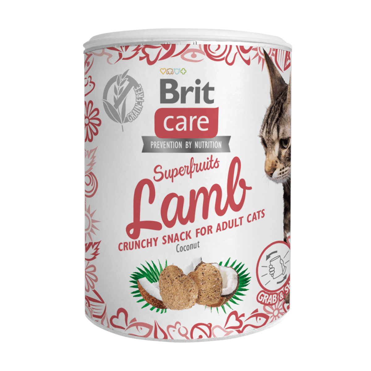 BRIT Care Snack Superfruits, Miel și Nucă de Cocos, recompense fără cereale pisici, 100g - poza 2