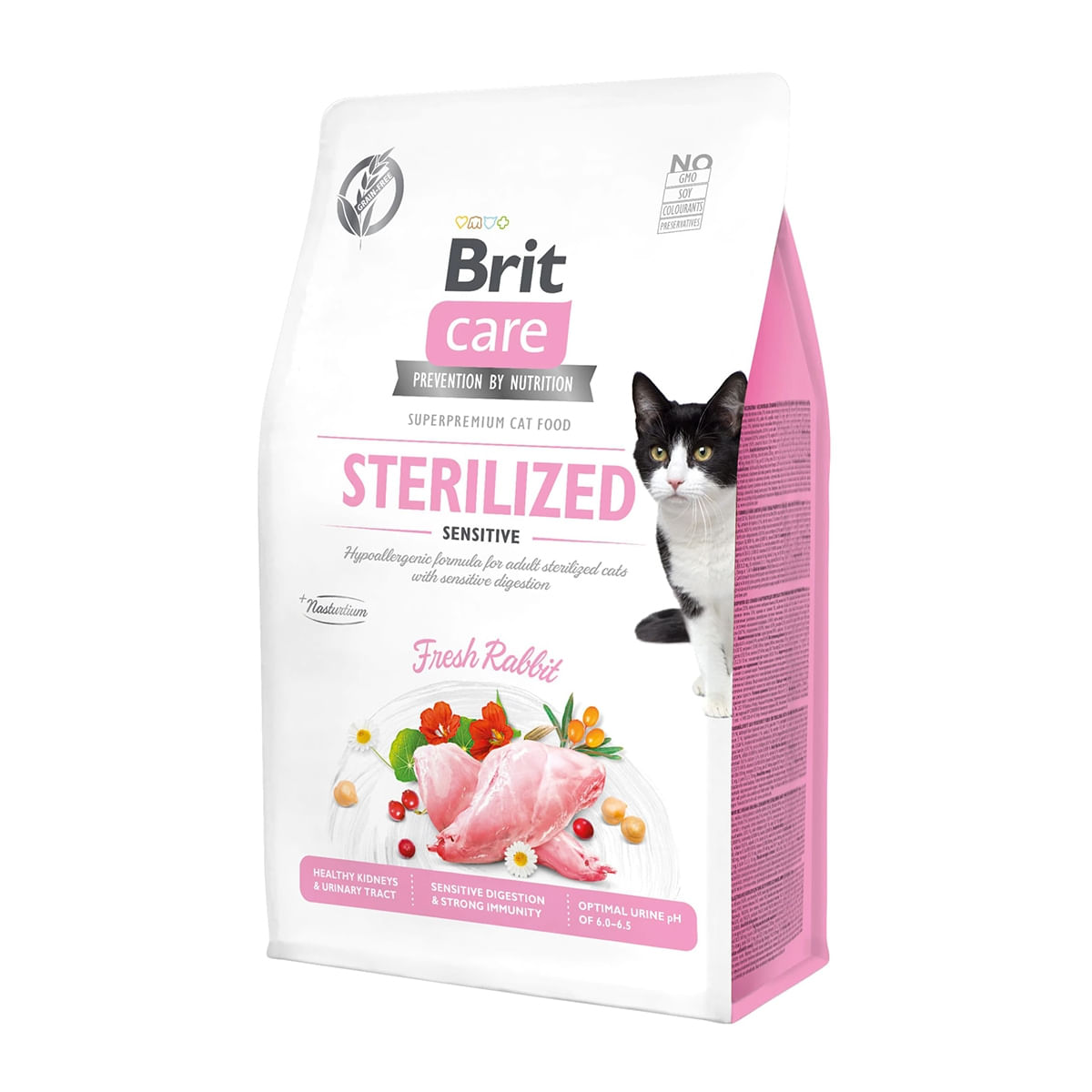 BRIT Care Sterilized Sensitive, Iepure, hrană uscată fără cereale pisici sterilizate, 400g - poza 2