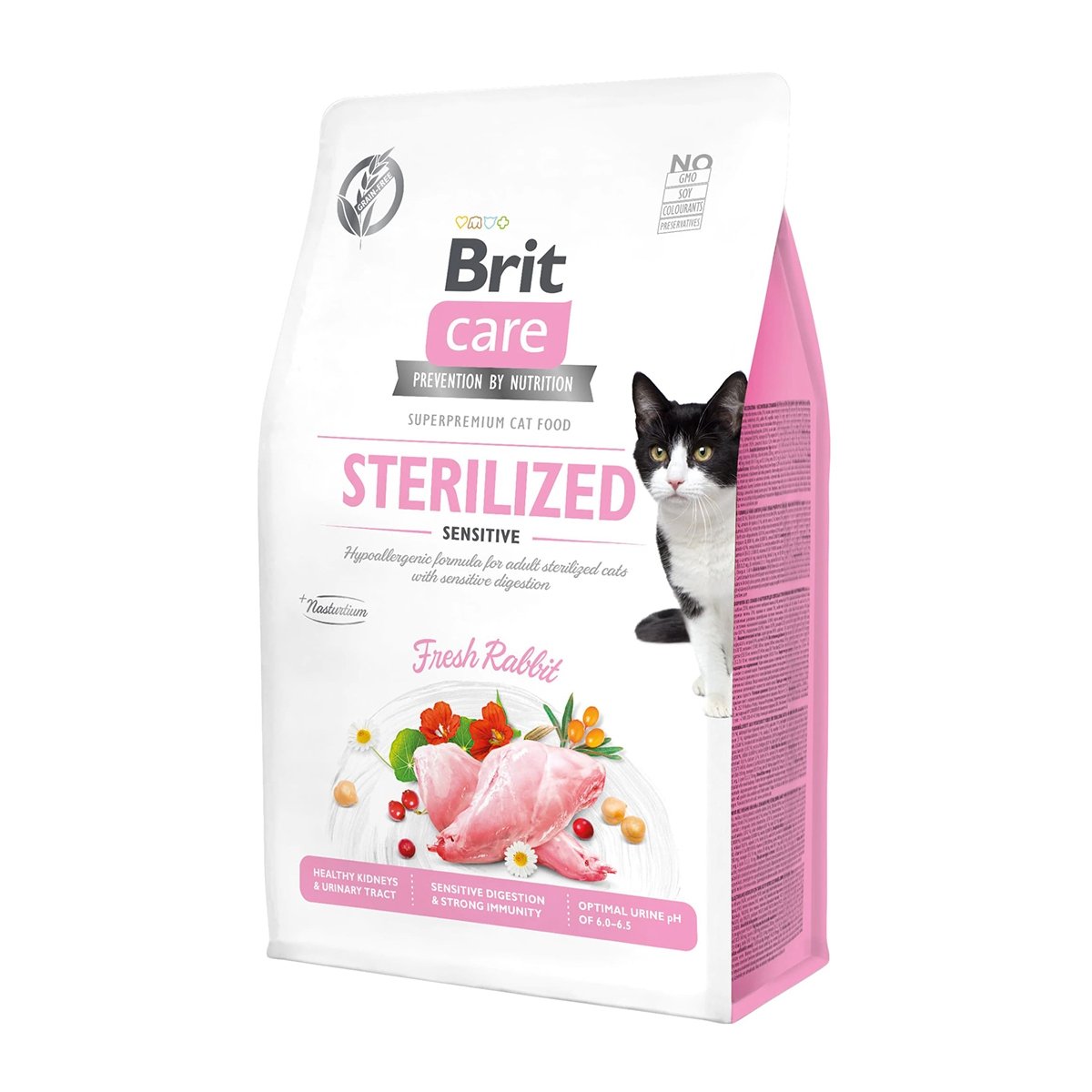 BRIT Care Sterilized Sensitive, Iepure, hrană uscată fără cereale pisici sterilizate, 7kg - poza 1