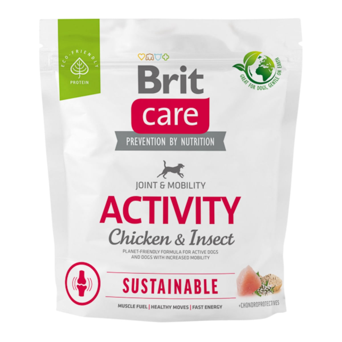 BRIT Care Sustainable Activity, XS-XL, Pui și Insecte, hrană uscată câini, activitate intensă, sistem articular, 1kg - poza 1