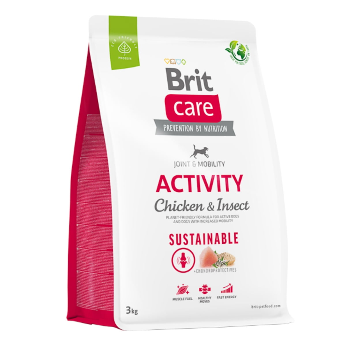 BRIT Care Sustainable Activity, XS-XL, Pui și Insecte, hrană uscată câini, activitate intensă, sistem articular, 3kg - poza 2