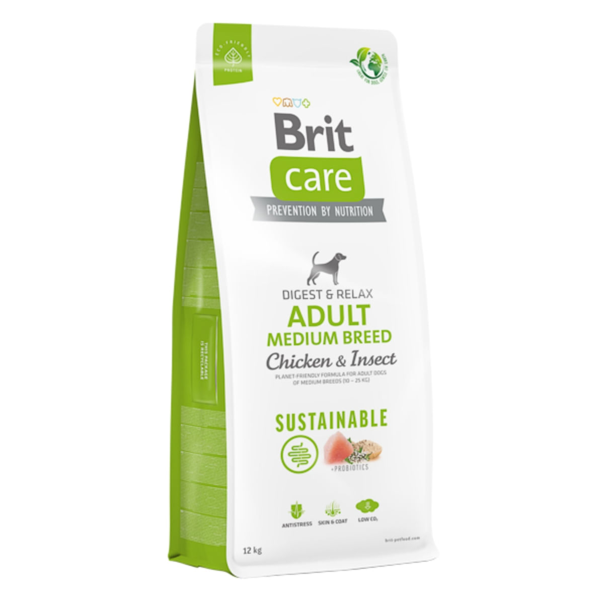 BRIT Care Sustainable, Digest & Relax, M, Pui și Insecte, hrană uscată câini, sistem digestiv BRIT Care Sustainable Adult Medium Breed, M, Pui și Insecte, hrană uscată câini, sistem digestiv, 12kg - poza 2