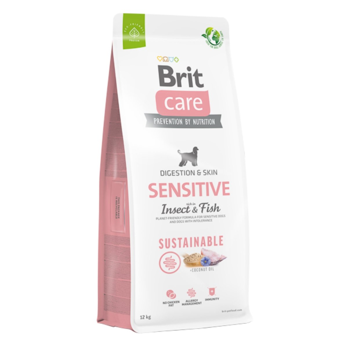 BRIT Care Sustainable Sensitive, XS-XL, Insecte și Pește, hrană uscată câini, piele & blană, sistem digestiv, 12kg - poza 1