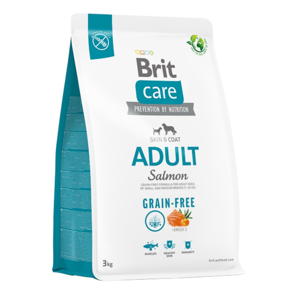 BRIT Care, XS-M, Somon, hrană uscată fără cereale câini, piele & blană BRIT Care Grain-Free Adult, XS-M, Somon, hrană uscată fără cereale câini, piele & blană, 3kg - poza 2