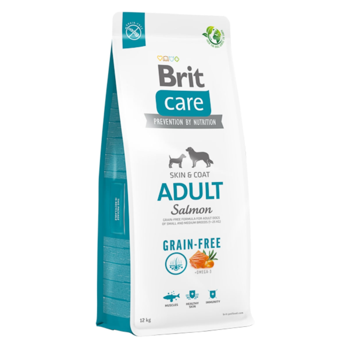 BRIT Care, XS-M, Somon, hrană uscată fără cereale câini, piele & blană BRIT Care Grain-Free Adult, XS-M, Somon, hrană uscată fără cereale câini, piele & blană, 12kg - poza 2