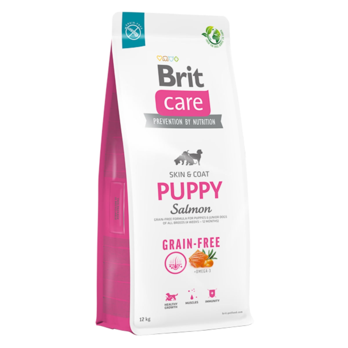 BRIT Care, XS-XL, Somon, hrană uscată fără cereale câini junior, piele & blană BRIT Care Grain-Free Puppy, XS-XL, Somon, hrană uscată fără cereale câini junior, piele & blană, 12kg - poza 2