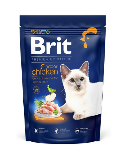 BRIT Cat Premium by Nature Indoor chicken Hrana uscata pentru pisici de interior, cu pui 300 g