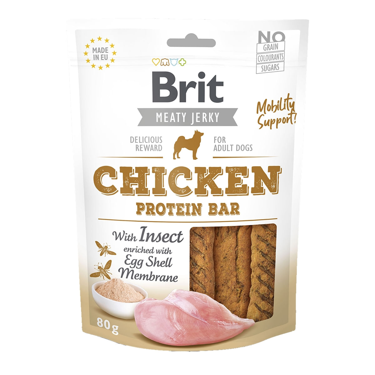 BRIT Jerky Chicken Protein Bar, recompense câini, Batoane proteice Pui, 80g - poza 2