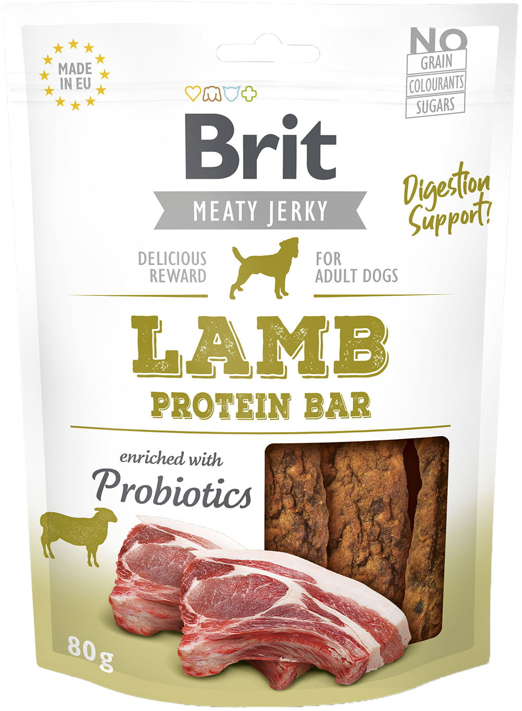 BRIT Jerky Recompensă pentru câini, Baton proteic, cu Miel