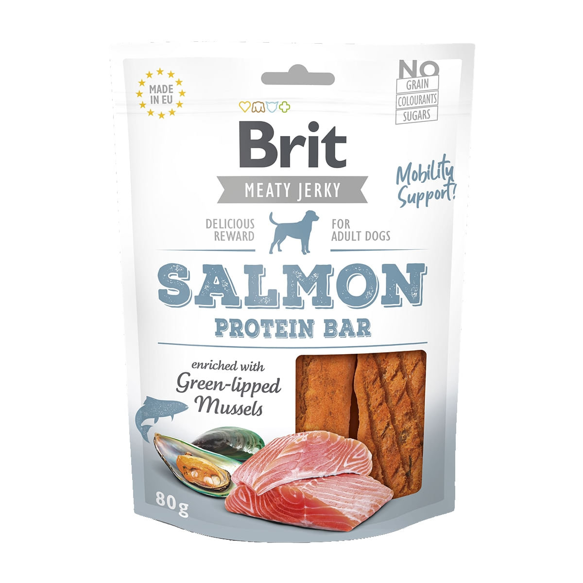 BRIT Jerky Salmon Protein Bar, recompense câini, Batoane proteice Somon, 80g - poza 2