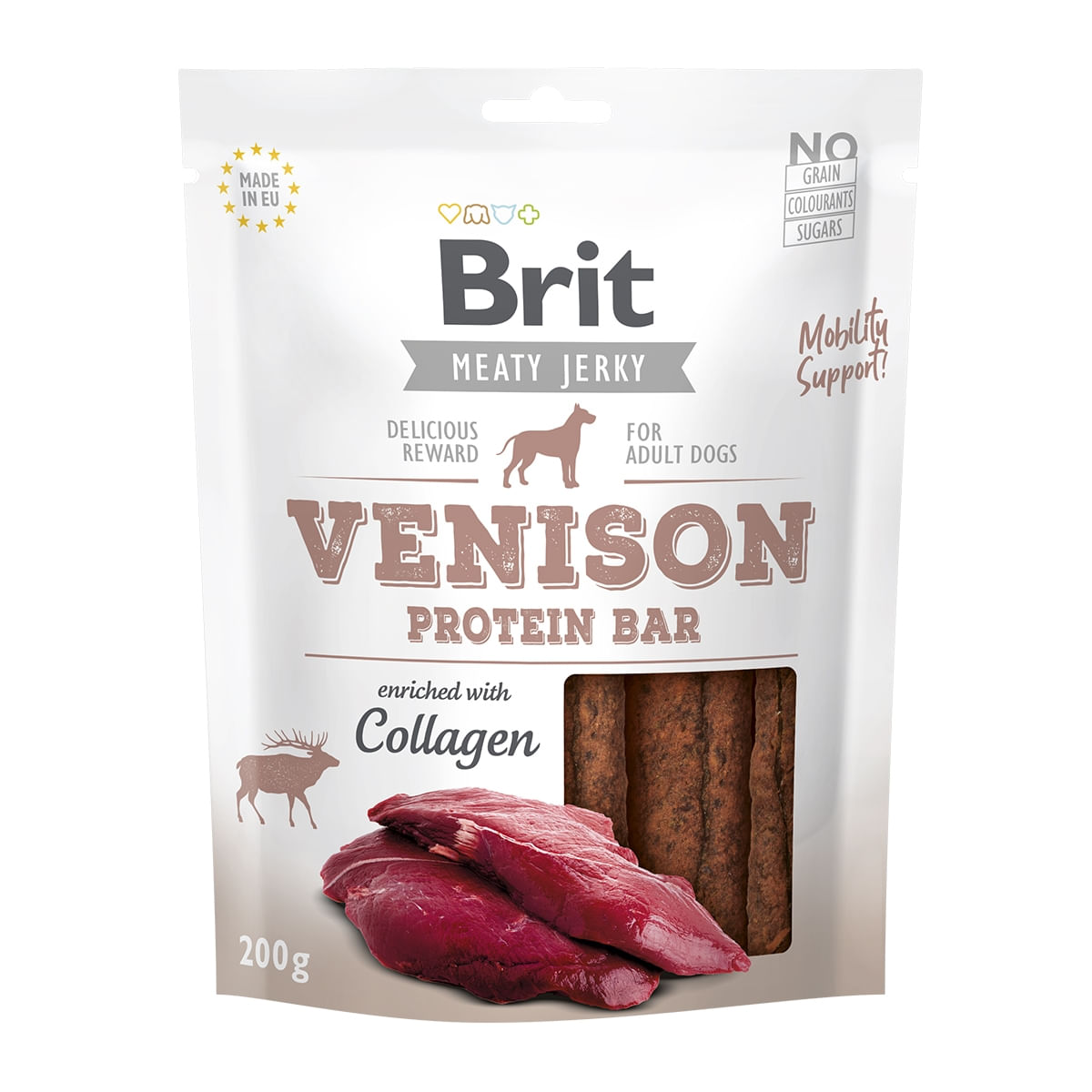 BRIT Jerky Venison Protein Bar, recompense câini, Batoane proteice Vânat, 200g - poza 2