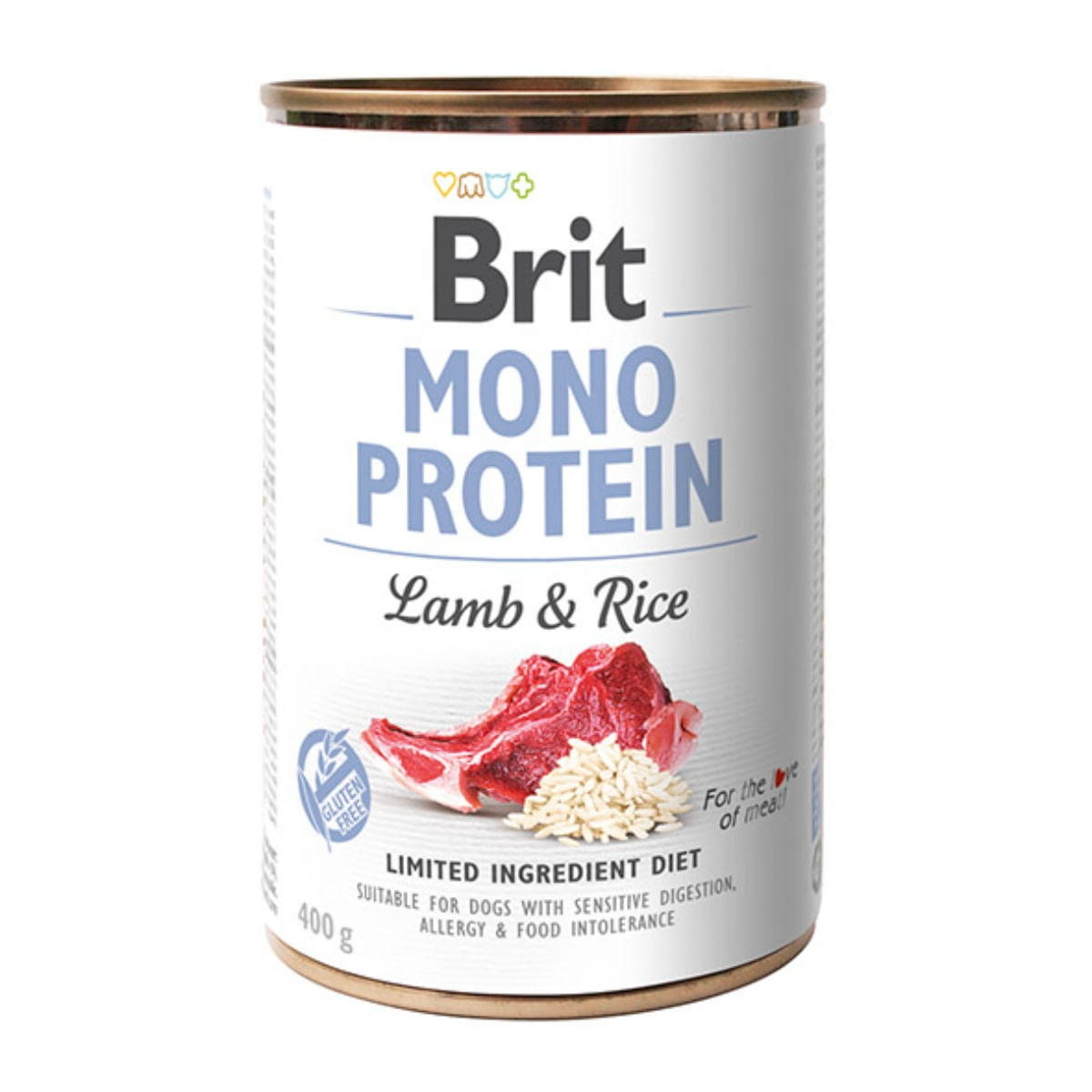 BRIT Mono Protein, Miel cu Orez brun, conservă hrană umedă monoproteică conținut redus cereale câini, (pate), 400g - poza 3