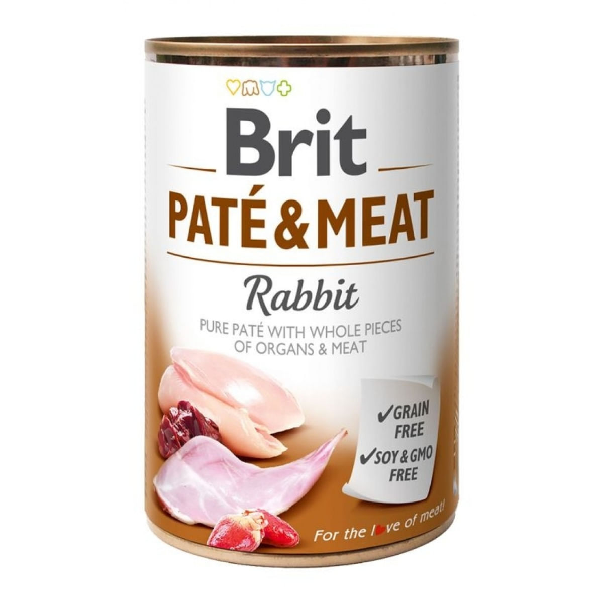 BRIT Pate and Meat, XS-XL, Iepure, conservă hrană umedă fără cereale câini, (pate), 400g - poza 1