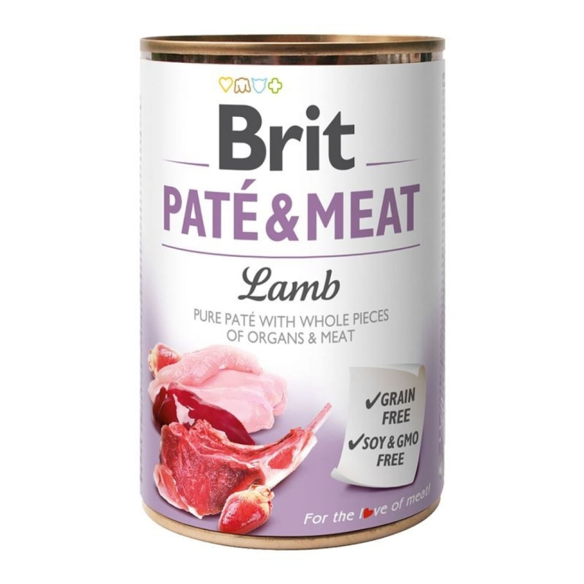 BRIT Pate & Meat, Miel, conservă hrană umedă fără cereale câini, (pate cu bucăți de carne), 400g - poza 1
