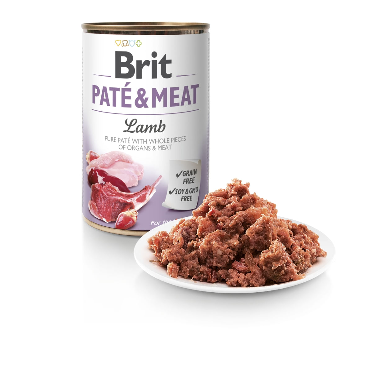 BRIT Pate & Meat, Miel, conservă hrană umedă fără cereale câini, (pate cu bucăți de carne), 800g - poza 3