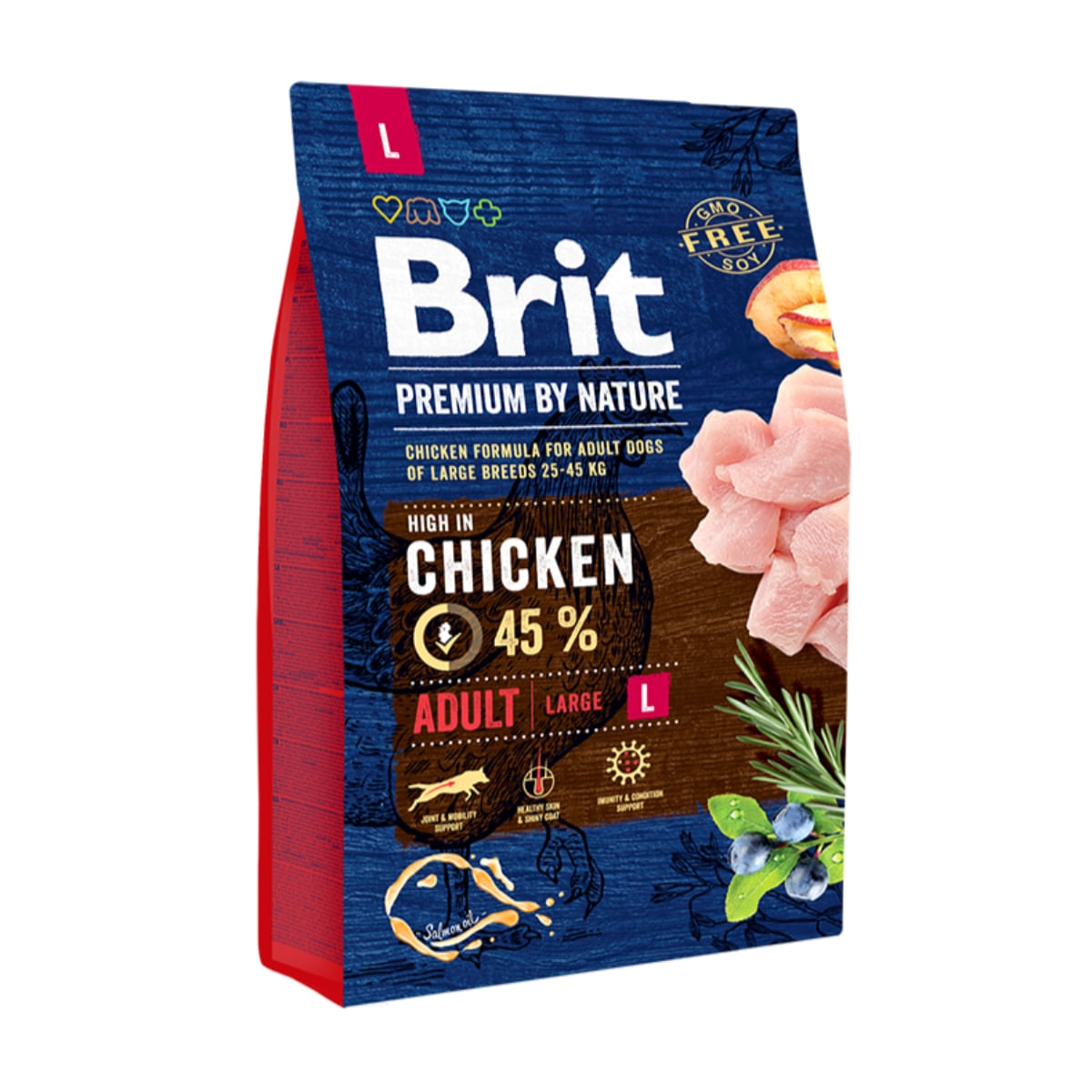 BRIT Premium By Nature Adult Large Breed, L, Pui, hrană uscată câini, 3kg - poza 2