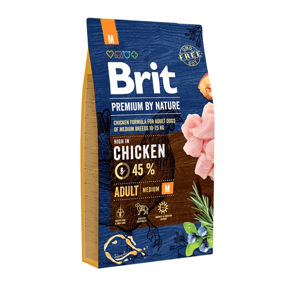 BRIT Premium By Nature Adult Medium Breed, M, Pui, hrană uscată câini, 8kg - poza 1