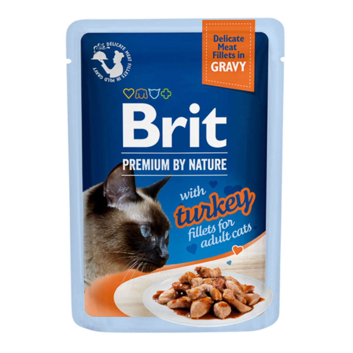 BRIT Premium by Nature Delicate File, Curcan, plic hrană umedă pisici, (în sos), 85g - poza 1