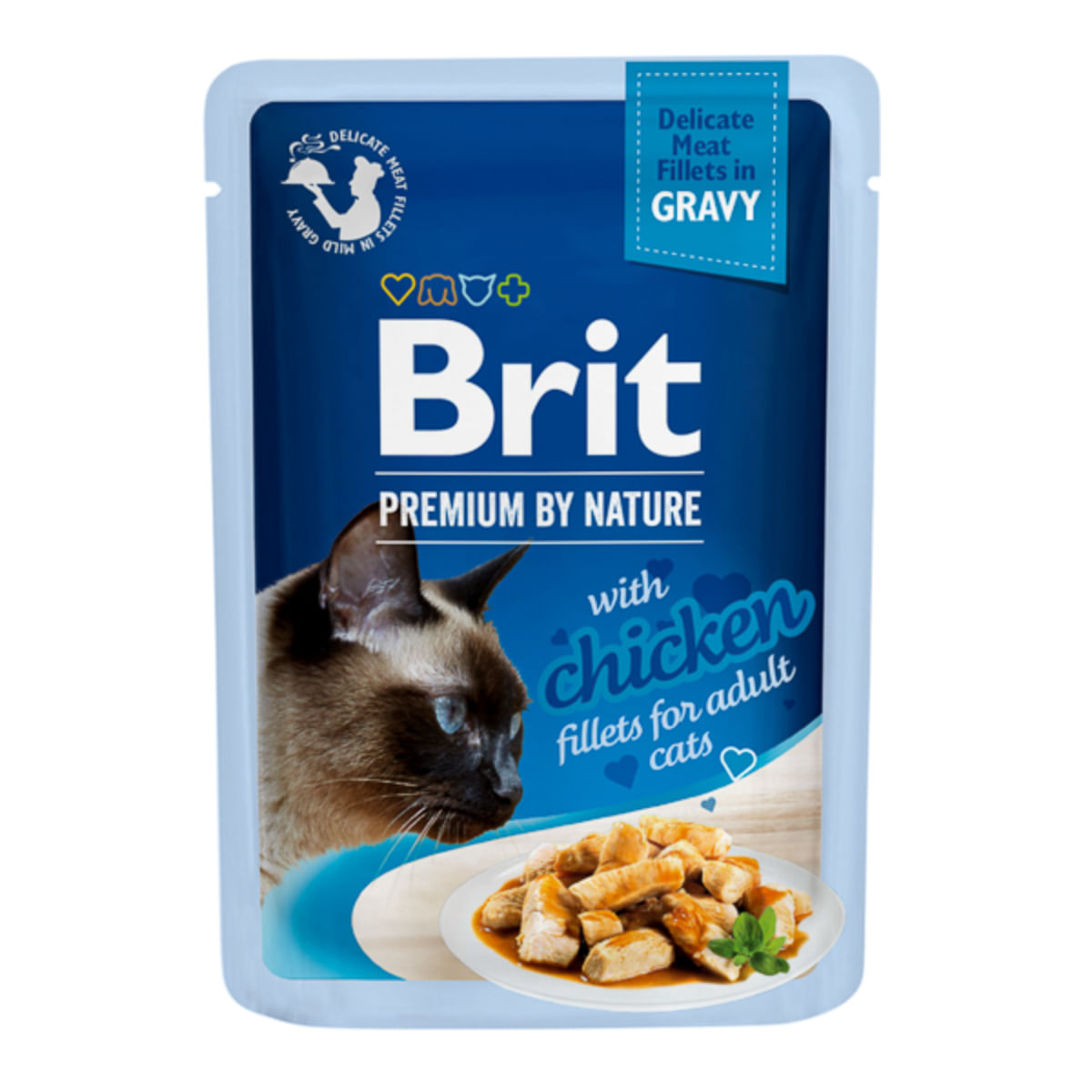 BRIT Premium by Nature Delicate File, Pui, plic hrană umedă pisici, (în sos), 85g - poza 2